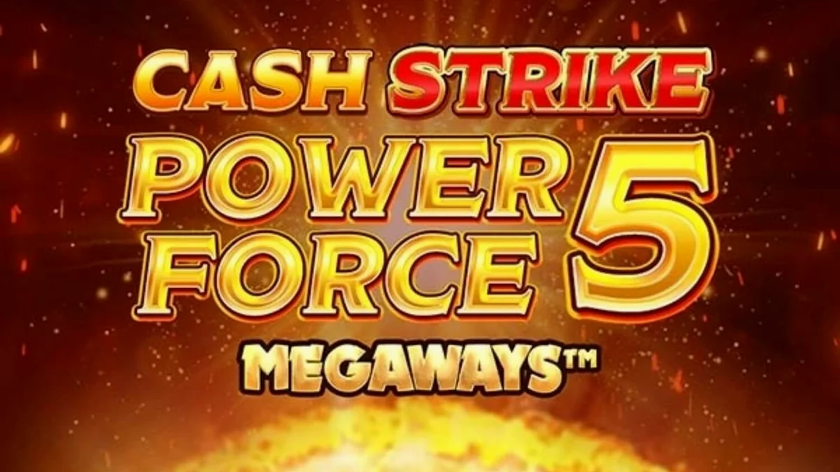Interface do slot Cash Strike Power Force 5 Megaways com símbolos clássicos e painel de coleta.